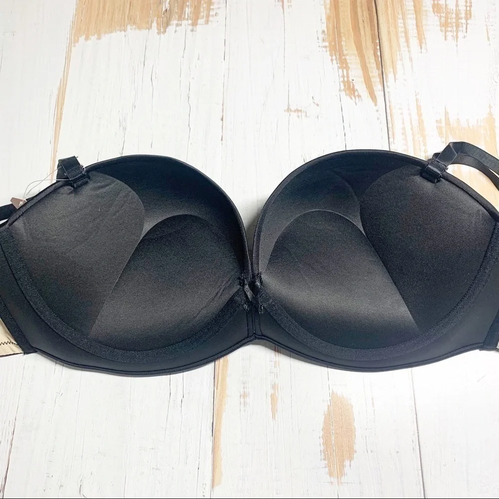 Dobreva Black Padded Under Wire Support Bra 38D
